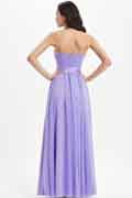 Lila Strapless Sweetheart  Wedding Bridesmaid Dress
