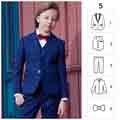 New Tip Top 5 Pieces Slim Fit Kids Boys Suit