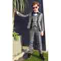 New Notch Lapel 5 Pieces Ticket Pocket Boys Suit