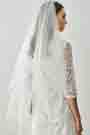 White elegant V-Cut Neckline Lace Appliques Day/Party Dress
