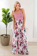 Neue Mama und Mich Boho Blumen Sommer Strand Kleid