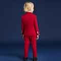 New Red 4-Piece 2-Button Notch Collar Suit Boy's Suit