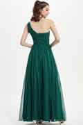 Green One Shoulder Chiffon Wedding Bridesmaid Dresses
