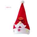 Red Velvet children embroidered Santa Claus Christmas Hat