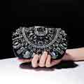 Crystal Beaded Rhinestone Clutch Purse Wedding Party Handbag