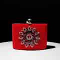 Stylish Rhinestones Velvet Clutches For Women