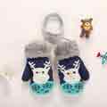 Winter Outdorr Knitted Kid's Glovers with Cute Elk