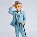 New High Quality Blue 4 Pieces Formal Suits Boys' Suits
