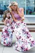 Neue Mama und Mich Boho Blumen Sommer Strand Kleid