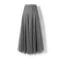 Women's Layered Mesh Ballet Prom Party Tulle Tutu A-Line Maxi Skirt