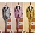 New Notch Lapel 5 Pieces Ticket Pocket Boys Suit
