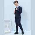 New Navy Blue 4 Pieces Suit Set Boys' Suit