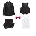 New Notch Lapel 5 Pieces One Button Boys Suit