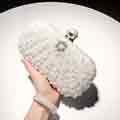 Womens Full Beaded Artificial Pearls Handbag Wedding Party Bag