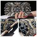 Crystal Beaded Clutch Evening Bags for Women Formal Bridal Wedding