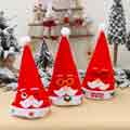 Red Velvet children embroidered Santa Claus Christmas Hat