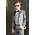 New Notch Lapel 5 Pieces Ticket Pocket Boys Suit