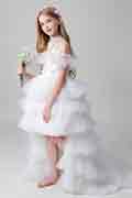 A-Linie Ärmellos Tüll Blumenkinder Kleider