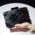 Women's Black Elegant Floral Lace Evening Clutch