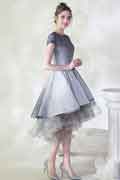New Mommy and Me Shiny Grey Tulle Princess Dress