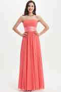 Koralle korsett Trägerlos Party Brautjungfernkleid