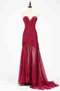 Best Selling Chiffon Ruched bodice Evening Dress