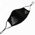 Christmas Washable Protective Black Mask with Beads