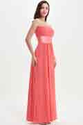 Koralle korsett Trägerlos Party Brautjungfernkleid