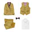 New Notch Lapel 5 Pieces Ticket Pocket Boys Suit