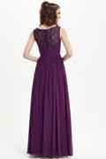 SexyV-Cut Purple Long Wedding Bridesmaid Dress