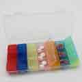 Plastic box with 21 grids with independent lid Colorful Medicine Box