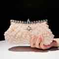 Shiny Pearl Embellished Purse Clutch Handbag