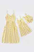 Mommy and Me Summer Spaghetti Straps Family Matching Dresses Outfit