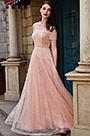 Neu Orange-Rosa lang Pailletten Party Abendkleid