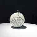 Woman Full Rhinestone Round Clutch Ball Handbag