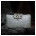 New Rhinestone Frosted Evening Clutch Handbag