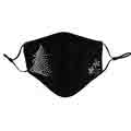 Christmas Washable Protective Black Mask with Beads