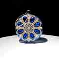 Womens Evening Bag Round Rhinestone Crystal Clutch Purse
