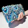 New Floral Crystal Clutch Women's Bag Evening Handbag