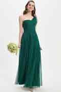 Green One Shoulder Chiffon Wedding Bridesmaid Dresses