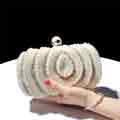 New Full Beaded Artificial Pearls Handbag Evening Bag