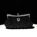 Shiny Pearl Embellished Purse Clutch Handbag