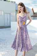 Women's Summer Floral Flower Mixi Dress Party Wear