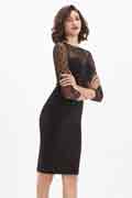 Spot Tulle Short Little Black Party Dress