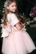 Light Pink A-line Cap Sleeve Flower Girl Dress
