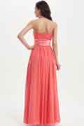 Koralle korsett Trägerlos Party Brautjungfernkleid