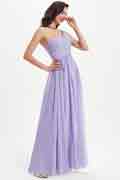 One Shoulder Lila Empire Long Bridesmaid Dress