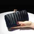 Pleated Trim Evening Clutch Evening Bag