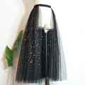 New Sparkly Sequins Tulle Overskirt Long Tutu Skirt