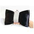 New Glossy Bow  Pearls Clutch Purse Evening Bag